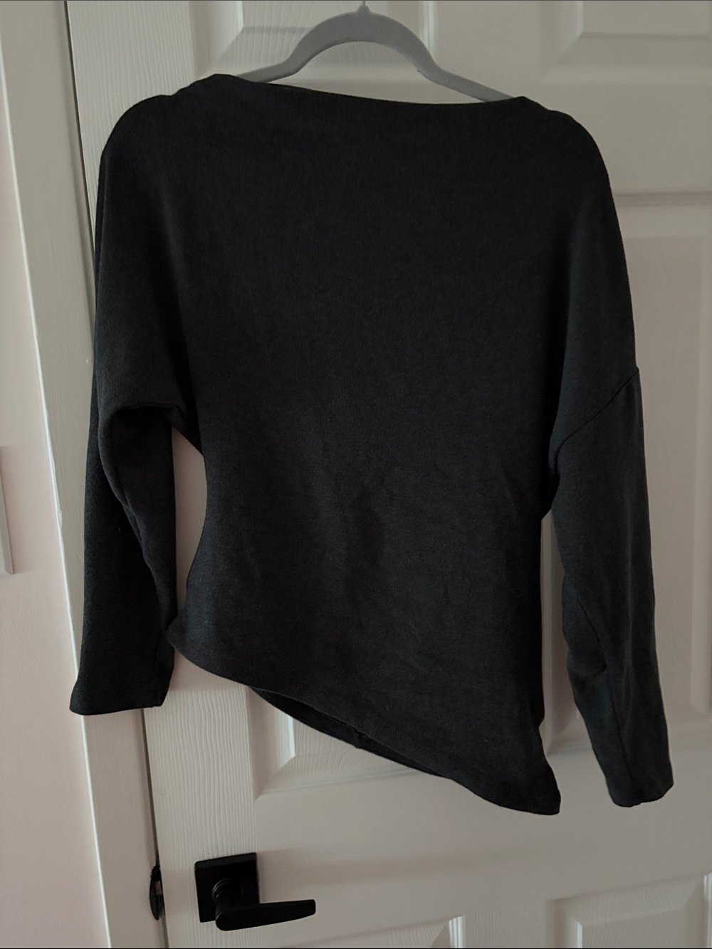 H&M- Women’s Black Asymmetrical Long-Sleeve Sweater size M
